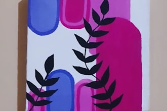 create a unique custom boho style canvas painting for you