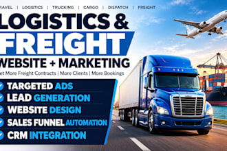 generate travel leads logistics trucking website cargo dispatch freight website