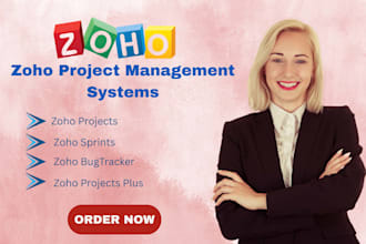 implement zoho projects, zoho sprints, zoho bugtracker and projects plus
