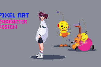 make pixel art character design