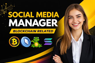 do crypto social media manager, social media manager marketing content creator