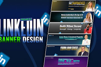 design premium linkedin banner design