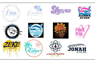 design bar and bat mitzvah logo and invitation