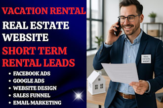 generate real estate leads rental website hotel booking site short term rental