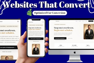 create a professional website optimized for conversion