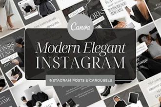 german editable canva instagram post reels, linkedin carousel template in 24 hrs