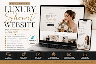 create luxury showit website for r photographers and coaches