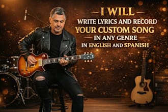 write lyrics and record your custom song in any genre in english or spanish