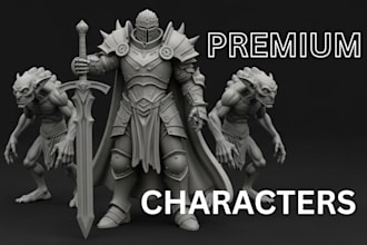 sculpt 3d tabletop character modeling miniature models 3d statue for 3d printing