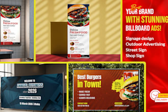 do signage and shop design with billboard