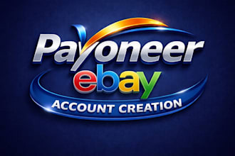 help to create accounts of payoneer,ebay,amazon etc