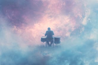 create a dreamy surreal or fantasy music cover