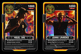 design trading card, sports card, tcg card, game card and card deck