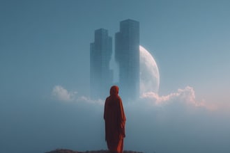 draw a dreamy surreal or fantasy music cover
