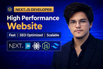 develop next js website with SEO and high performance