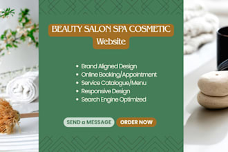 build beauty salon, spa and cosmetic wordpress website