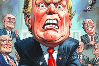 make a political cartoon art