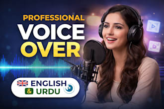 provide professional voice overs in neutral english and urdu