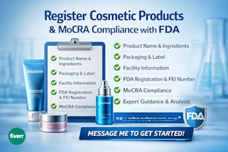 register cosmetic product and mocra compliance with fda