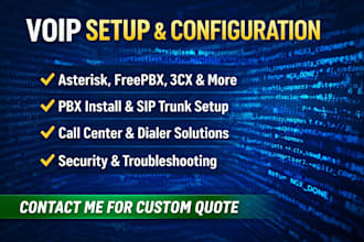 install voip, asterisk, freepbx, 3cx,vitalpbx,magnus billing,pbx,kamailio,3cx