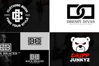 design clothing line, streetwear, luxury and fashion boutique logo