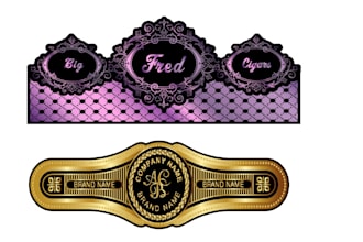 do modern premium cigar band, cigar box, cigar ring, cigar label orcigar logo