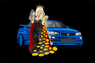 design vector character illustration and automotive artwork