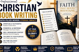 christian ebook ghostwriter, devotionals, memoirs, testimonies, and prayer book