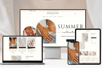 design shopify jewelry store, jewelry website, fashion dropshipping store