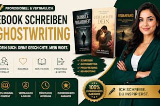 write ebook ghostwrite crime thriller novel proofread romance ebook writer