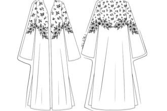 designs elegant abaya fashion illustrations and textile print for you