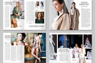 design celebrity fashion lifestyle magazine ads cover catalog layout sellsheet