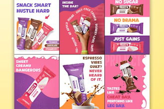 design ad creative, posts, stories, carousals for instagram facebook