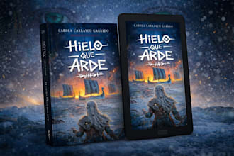 design a cinematic fantasy book cover with photomontage art