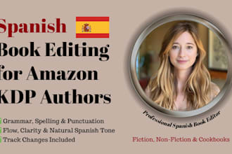 edit your spanish book for amazon KDP