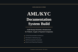 build your aml and kyc documentation system for audit or sponsor bank review