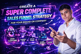 create a super complete sales funnel strategy for your brand or company