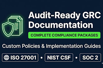 develop a professional risk register and grc documentation for audit readiness