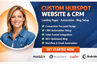 develop custom hubspot website, landing page, automation crm and hubspot blog