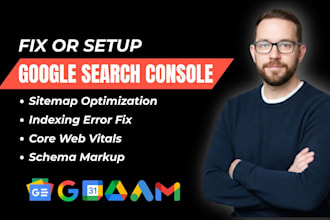 setup google search console with sitemaps and website page indexing