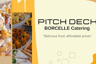 design catering company pitch deck event food service investor presentation