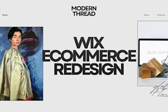 wix website design wix website redesign wix ecommerce redesign wix website