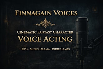 record cinematic fantasy character voice acting