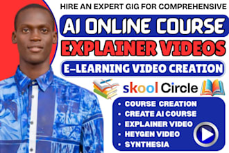create ai online course elearning explainer video course as a video presenter