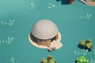 create stylized low poly 3d props for your game