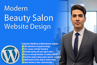 design a modern beauty salon website with online booking
