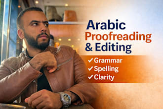 proofread and edit your arabic texts professionally