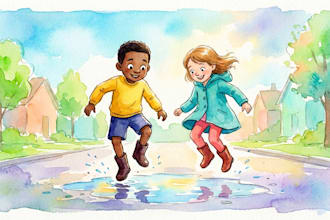 hand drawn watercolor story book illustration hand drawn watercolor book