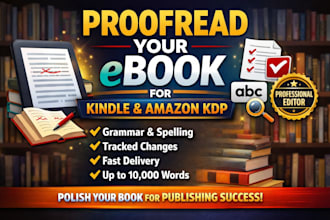 professionally proofread your ebook for kindle publishing