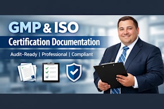 prepare gmp documentation and iso 9001 13485 22000